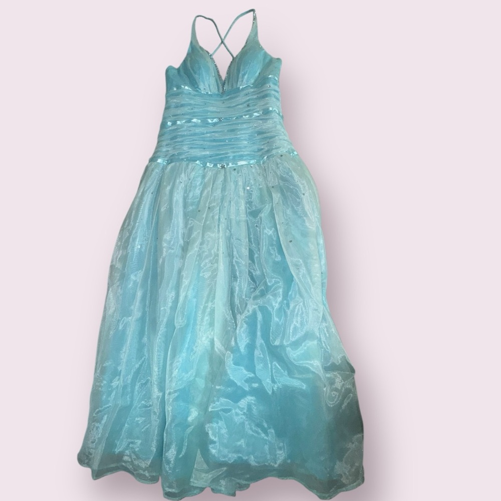 Elegant Aqua Formal Gown